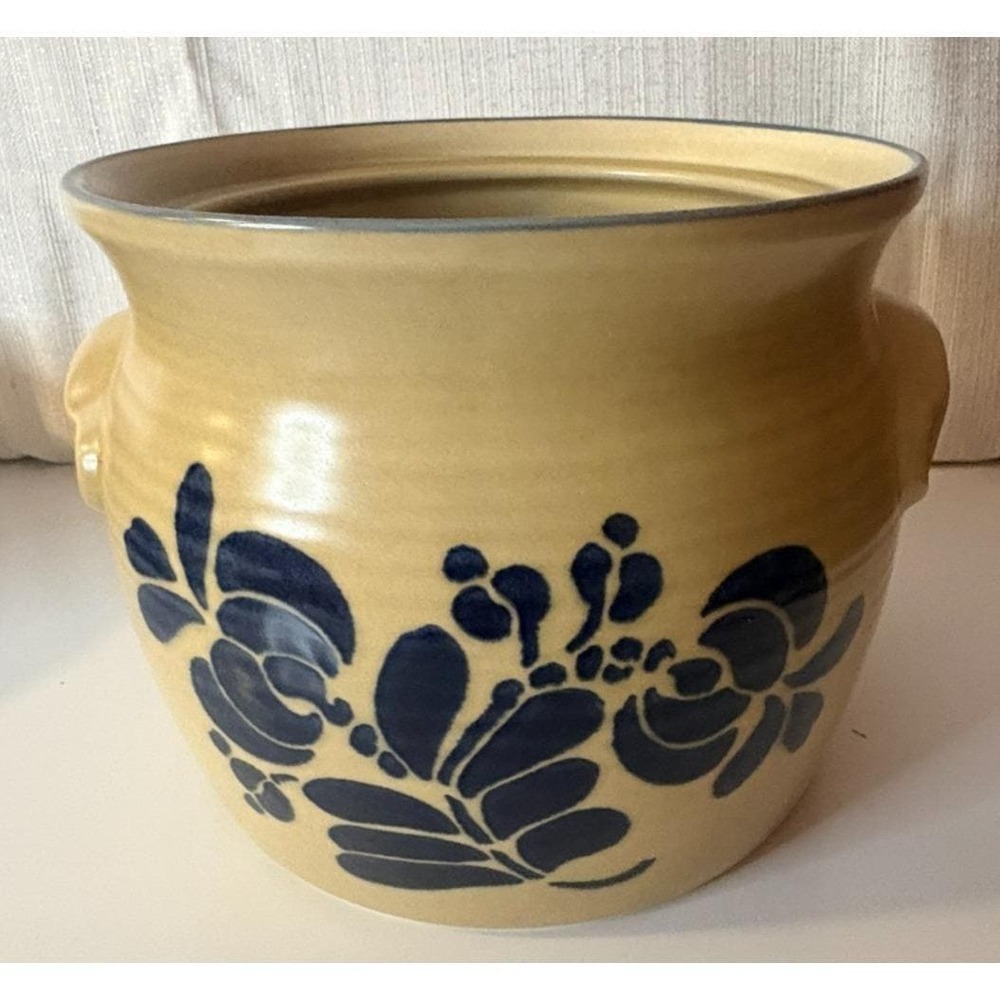 Vintage Pfaltzgraff Folk Art Soup Tureen w Lid Brown Blue Stoneware USA‎ #160 - Picture 6 of 12